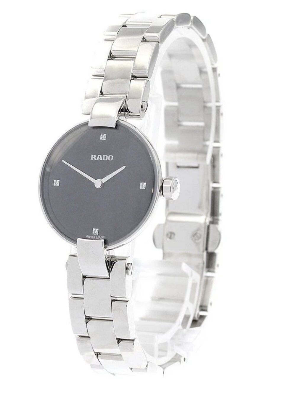 RADO Coupole R22854703 4P diamond black Dial Quartz Ladies Watch_935803